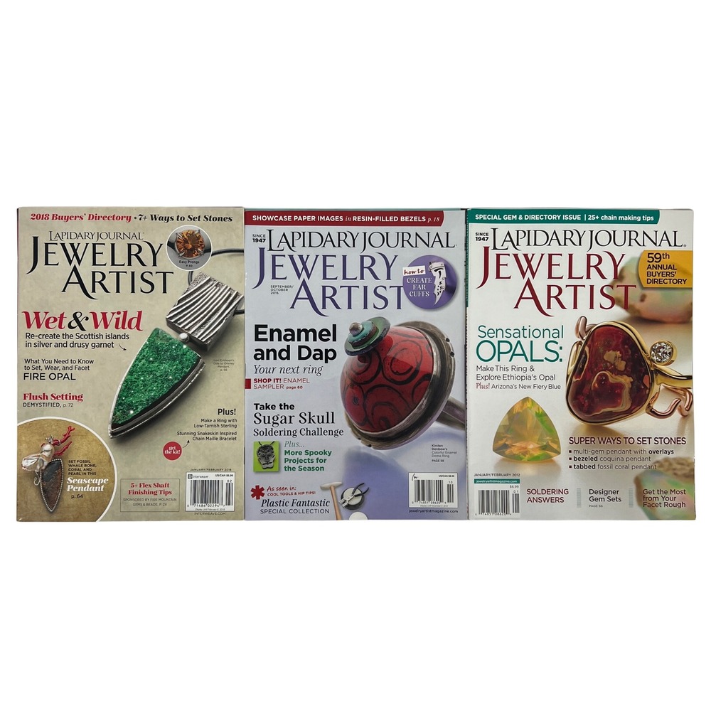 Lapidary Journal Jewelry Artist Magazine Lot 9 Issues 2010-2018 Jewelry Making - Picture 3 of 4